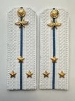 Погоны ВКС ВВС с фурнитурой белые Старший Лейтенант КАРТОН