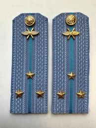 Погоны ВКС ВВС с фурнитурой голубые Старший Лейтенант КАРТОН