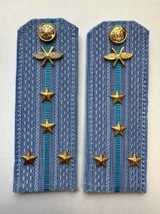 Погоны ВКС ВВС с фурнитурой голубые Капитан КАРТОН