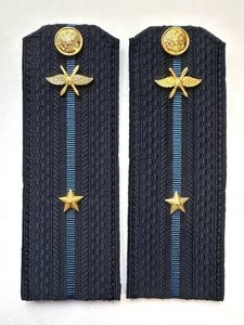 Погоны ВКС ВВС с фурнитурой темно-синие Младший Лейтенант КАРТОН