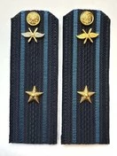 Погоны ВКС ВВС с фурнитурой темно-синие Майор КАРТОН