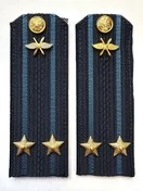 Погоны ВКС ВВС с фурнитурой темно-синие Подполковник КАРТОН