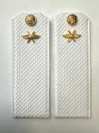 Погоны ВКС ВВС с фурнитурой белые Рядовой КАРТОН