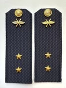 Погоны ВКС ВВС с фурнитурой темно-синие Прапорщик КАРТОН