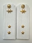 Погоны ВКС ВВС с фурнитурой белые Прапорщик КАРТОН