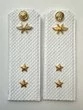 Погоны ВКС ВВС с фурнитурой белые Прапорщик КАРТОН