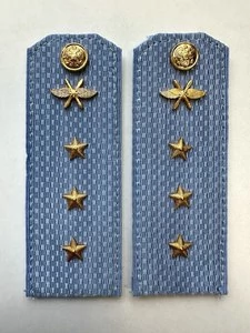 Погоны ВКС ВВС с фурнитурой голубые Старший Прапорщик КАРТОН