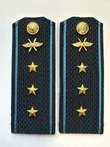 Погоны ВКС ВВС с фурнитурой темно-синие Старший Прапорщик ПЛАСТИК