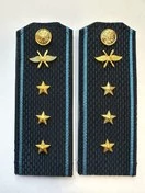Погоны ВКС ВВС с фурнитурой темно-синие Старший Прапорщик ПЛАСТИК