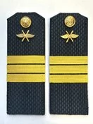 Погоны ВКС ВВС с фурнитурой темно-синие Сержант ПЛАСТИК