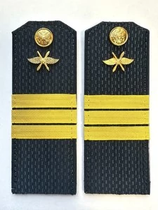 Погоны ВКС ВВС с фурнитурой темно-синие Сержант ПЛАСТИК