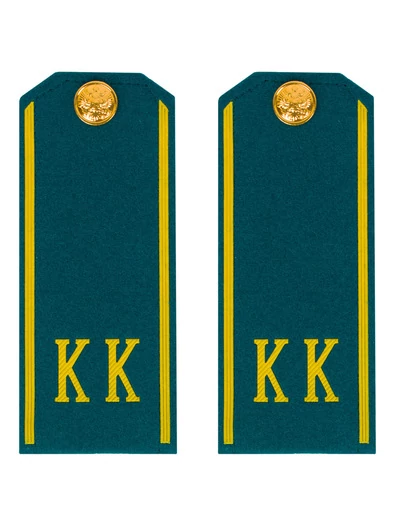 Погоны кадетские КК, сукно (11 см) с фурнитурой цвет голубой