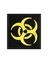 Нашивка ( шеврон вышитый ) на рукав Биологическая опасность тк. черн. желт. нить (2503468)