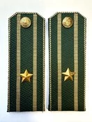 Погоны Таможенной службы на китель темно-зеленые картон звание Майор