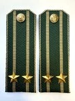 Погоны Таможенной службы на китель темно-зеленые картон звание Подполковник