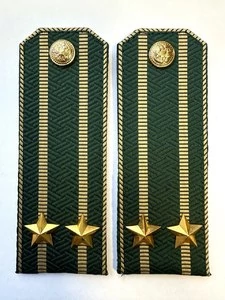 Погоны Таможенной службы на китель темно-зеленые картон звание Подполковник