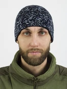 Шапка трикотажная на флисе с отворотом цвет камуфляж синяя точка