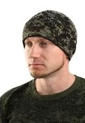 Шапка трикотажная с отворотом пиксельный камуфляж Цифра