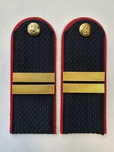 Погоны Полиции на китель темно-синие КАРТОН Звание Младший Сержант 13 см