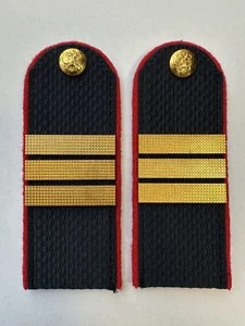 Погоны Полиции на китель темно-синие КАРТОН Звание Сержант 13 см