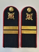 Погоны Полиции на куртку темно-синие КАРТОН Звание Младший Сержант 13 см