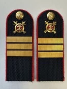 Погоны Полиции на куртку темно-синие КАРТОН Звание Сержант 13 см