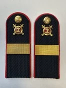 Погоны Полиции на куртку темно-синие КАРТОН Звание Старший Сержант 13 см