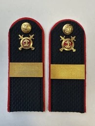 Погоны Полиции на куртку темно-синие КАРТОН Звание Старший Сержант 13 см