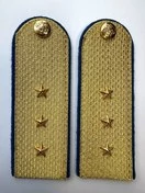 Погоны Юстиции золотые на китель Картон звание Старший Прапорщик