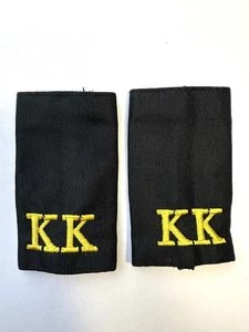 Фальш погоны кадетский корпус КК с вышивкой на бушлат цвет черный