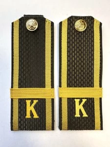 Погоны МО курсантские К галун 13,5х5см пластик цвет зеленый звание Ефрейтор укомплектованы пуговицей