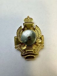 Знак нагрудный Кадеты России тип 1 с синей лентой