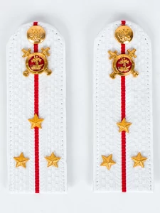 Погоны Полиции на рубашку белые звание Старший лейтенант Картон 15см