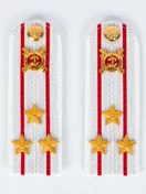 Погоны Полиции на рубашку белые звание Полковник Картон 15см