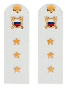 Погоны МВД внутренняя служба на рубашку белые КАРТОН Звание Старший Прапорщик 15см
