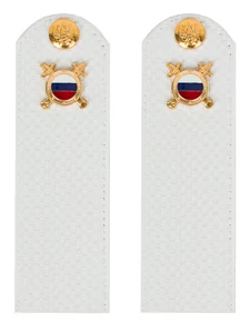Погоны МВД внутренняя служба на рубашку белые КАРТОН Звание Рядовой 15см