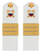 Погоны МВД внутренняя служба на рубашку белые КАРТОН Звание Сержант 15см