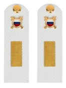 Погоны МВД внутренняя служба на рубашку белые КАРТОН Звание Старшина 15см