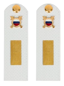 Погоны МВД внутренняя служба на рубашку белые КАРТОН Звание Старшина 15см