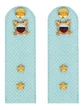 Погоны МВД внутренняя служба на рубашку голубые КАРТОН Звание Прапорщик 15см