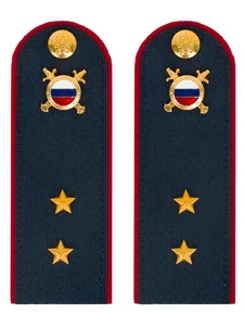 Погоны МВД внутренняя служба темно-синие КАРТОН Звание Прапорщик 15см