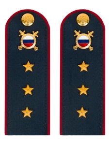 Погоны МВД внутренняя служба темно-синие КАРТОН Звание Старший Прапорщик 15см