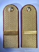 Погоны ФСИН золотые звание Ефрейтор картон 14х5 см