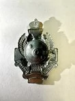 Знак нагрудный Кадеты России тип 3 серебристый с черной лентой