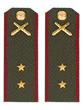 Погоны МО РВиА зеленые звание Прапорщик Пластик