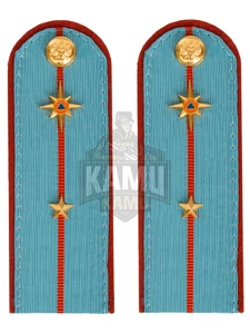 Погоны МЧС голубые на рубашку ПЛАСТИК Звание Младший лейтенант