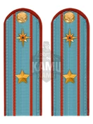 Погоны МЧС голубые на рубашку ПЛАСТИК Звание Майор