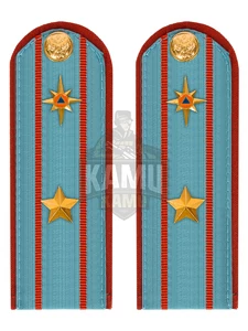 Погоны МЧС голубые на рубашку ПЛАСТИК Звание Майор