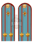 Погоны МЧС голубые на рубашку ПЛАСТИК Звание Подполковник