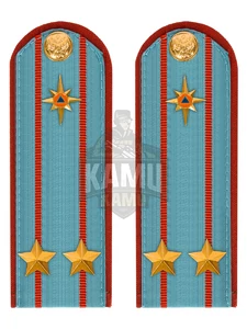 Погоны МЧС голубые на рубашку ПЛАСТИК Звание Подполковник